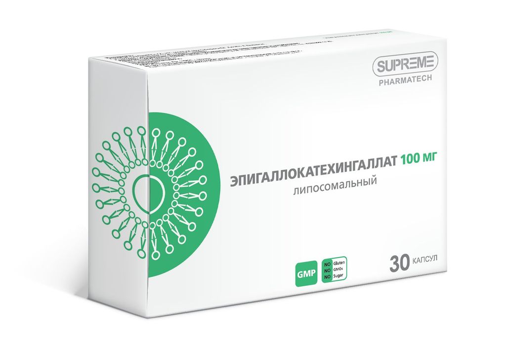 фото упаковки Supreme Pharmatech Эпигаллокатехингаллат липосомальный