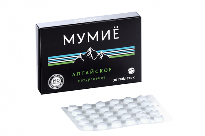 Мумие Алтайское натуральное, таблетки, 30 шт.