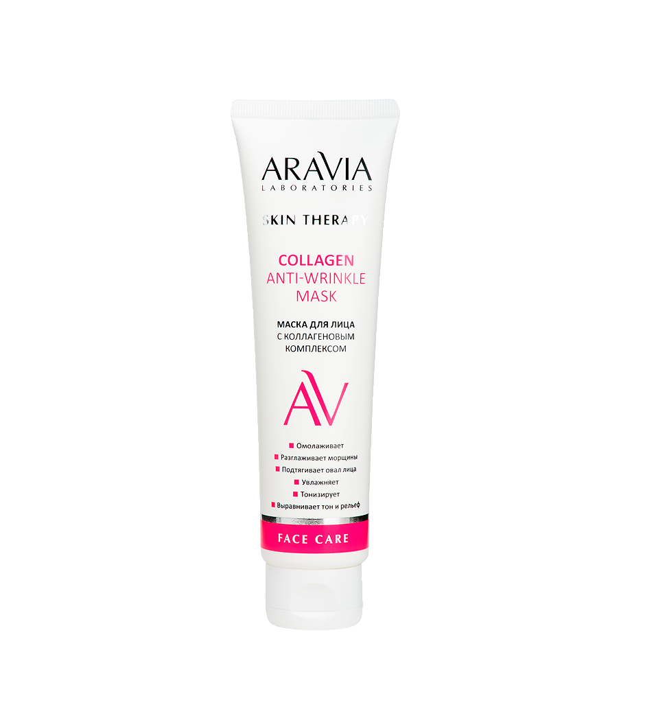 фото упаковки Aravia Laboratories Маска для лица с коллагеновым комплексом Collagen Anti-wrinkle Mask