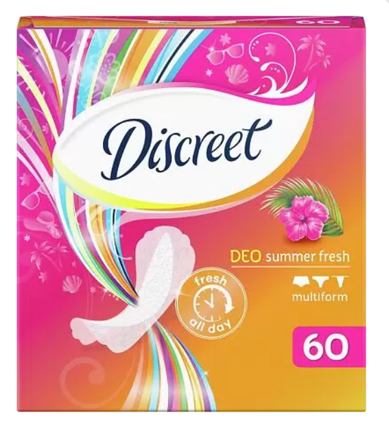 фото упаковки Discreet Deo Summer Fresh Multiform прокладки ежедневные