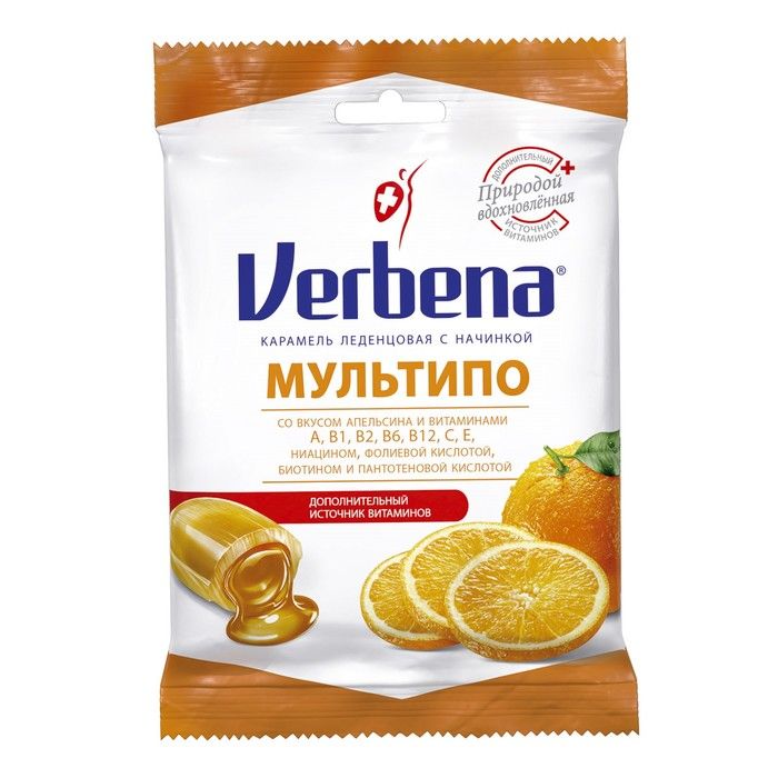 фото упаковки Verbena Мультипо карамель с начинкой