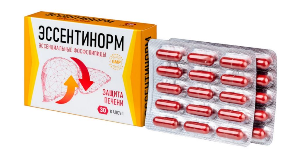 Эссентинорм Эссенциальные фосфолипиды, 300 мг, капсулы, 30 шт.