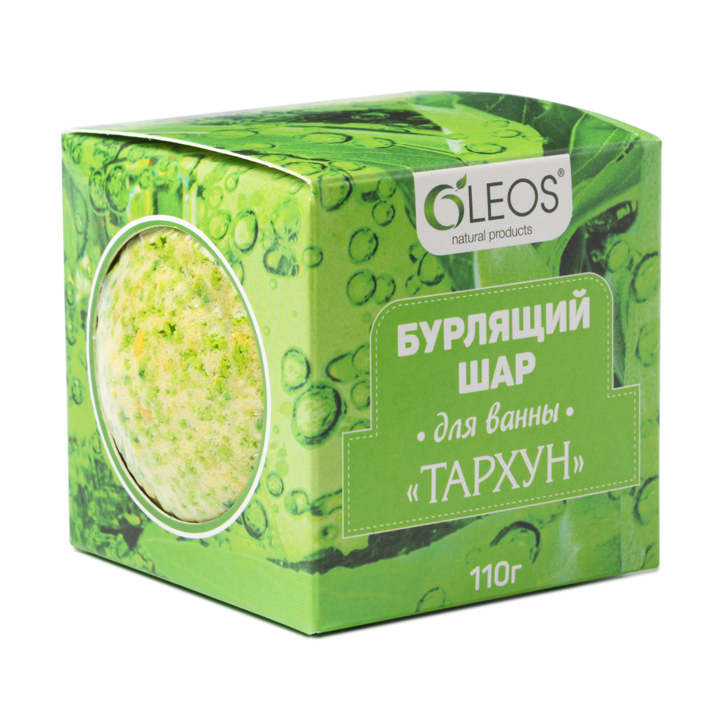 Oleos Бурлящий шар для ванны, тархун, 110 г, 1 шт.