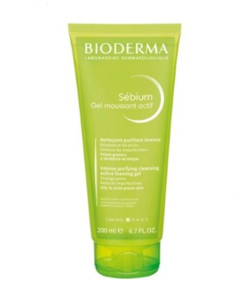 Bioderma Sebium Гель Актив для лица очищающий, гель для умывания, интенсивное действие, 200 мл, 1 шт.