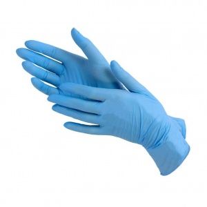 Benovy Перчатки нитриловые смотровые, M, голубого цвета, перчатки неопудренные, стерильные, пара, 1 шт.