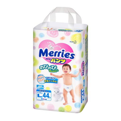 Подгузники-трусики детские Merries, 9-14 кг, р. L, 44 шт.