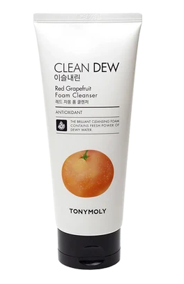 TonyMoly Clean Dew Blueberry Foam Cleanser Очищающая пенка, пенка для лица, с экстрактом грейпфрута, 180 мл, 1 шт.