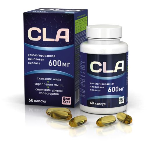CLA Конъюгированная линолевая кислота, 600 мг, капсулы, 60 шт.