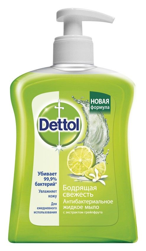Dettol Мыло жидкое для рук Антибактериальное грейпфрут, мыло жидкое, 250 мл, 1 шт.