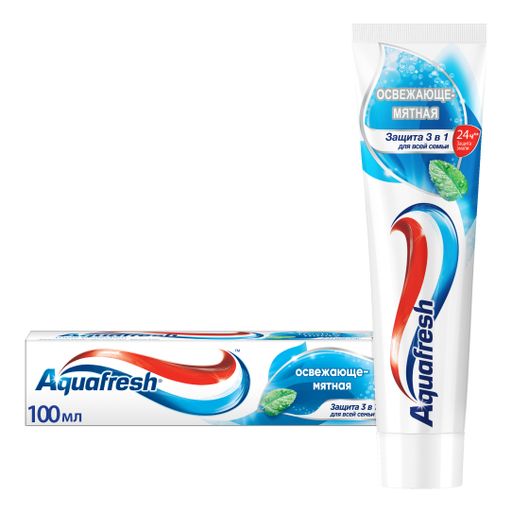 Aquafresh Освежающе-мятная Зубная паста, паста зубная, 100 мл, 1 шт.