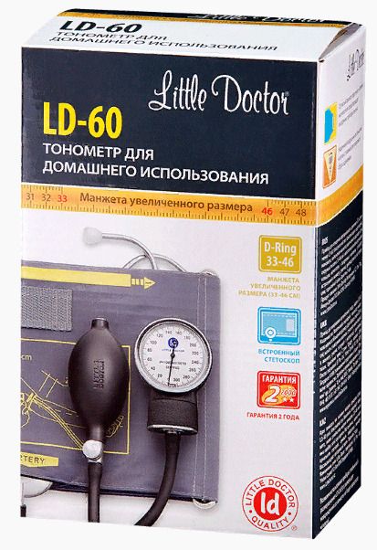Тонометр механический Little Doctor LD-60, манжета 33-46 см, 1 шт.