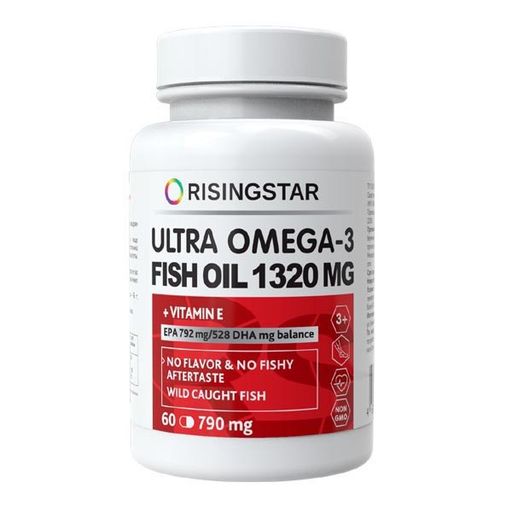 Risingstar Омега-3 высокой концентрации, капсулы, для взрослых и детей с 3 лет, 60 шт.